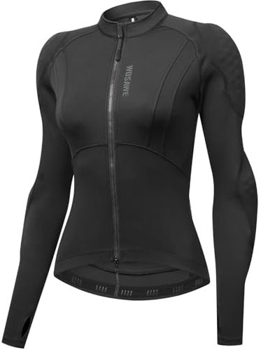 WOSAWE Veste de moto rembourrée en maille pour femme avec armure pour l'été et le sport, Sans maille - Noir, M