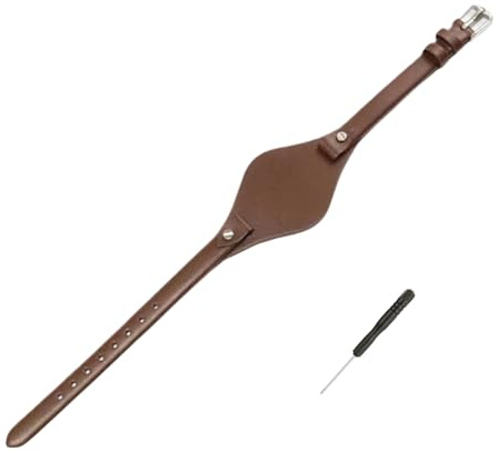 Weiches Leder-Uhrenarmband, 8 mm, für Fossil ES3077 ES2830 ES3262 ES3060, 21 cm (Braun)