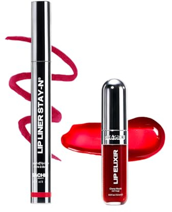 Sacheu Lip Liner STAY-N Peel Off Lip Stain - Long Lasting Waterproof Lip Tint with Hyaluronic Acid & Vitamin E – Transfer Proof Matte Finish, Vegan & Cruelty-Free (RED-Y OR NOT)