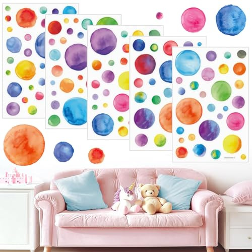 148 Pezzi Adesivi Murali Bambini, Adesivi Murali Camera da Letto, Punti Adesivo da Parete, Boho Punti Adesivi Parete Bambini, Adesivi Muro Bambini Cameretta, Camera da Letto Asilo Nido Decor