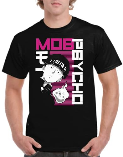 the Fan Tee Camiseta de Adulto de Hombre Dibujos Animados Mob Psycho El Psíquico Invisible, Telequinesis, Exorcismos, Kageyama 003 S