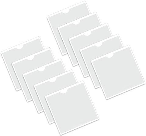 upain 10 Pack Permit Holder for Car Windscreen Square Parking Permit Holders for Permits Badges Passports Ticket and Note Holders for Car, Van, Caravan Windscreen 105 x 105mm