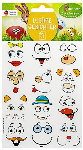 Heitmann Eierfarben Sticker Lustige Gesichter, 10 g, 1007803