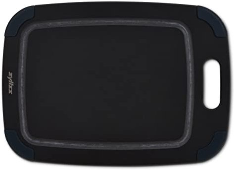 Zyliss Small Kitchen Chopping Board Made from Recycled Wood Fibre, Non Slip Feet, Juice Grooves, Handle Grip, Easy to Clean, 30cm x 21.5cm, Dishwasher Safe