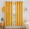 MIULEE Vorhang Gardine 2er Set Voile Vorhänge Sheer Leinenvorhang Dekoschal mit Ösen transparent Farbverlauf Ösenschal für Wohnzimmer Schlafzimmer Kinderzimmer 140x215 cm (B x H) Gold