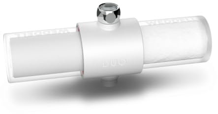 Weddell Duo Shower Filter - NSF Certified Shower Filter, High Pressure Activated Carbon Filter, Removes Chlorine, PFAS & Particulates, Clinically Tested for Healthier Skin & Hair (Single Pack, White)