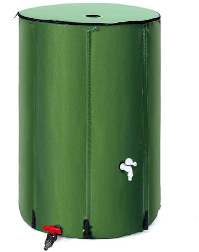 WERKA Pro, Récupérateur d'eau de Pluie 1000 L en PVC Durable, avec Accessoires Inclus pour Jardin, Facile à Entretenir, Vert, 120 cm