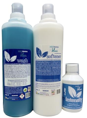 HOME PRO Kit de lavage professionnel complet Blue Mediterranean assouplissant hygiénique lessive lessive lessive hygiénique intensité essence lessive parfumé concentré