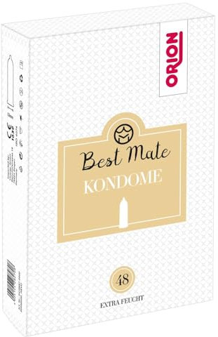 ORION Kondome 48er Pack - dünne Kondome für Frauen und Männer, mit Silikon-Gleichtgel befeuchtet, anatomische Passform, gefühlsecht, transparent