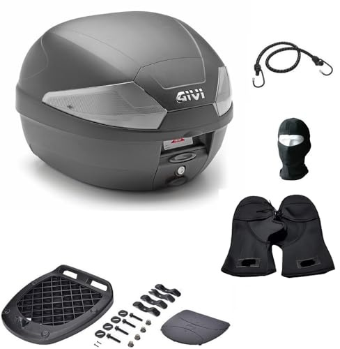 COMPATIBILE CON PIAGGIO LIBERTY S 125 BAULETTO B29NT2 VALIGIA GIVI B29 TECH 29LITRI BAULE PER MOTO SCOOTER COMPRESO DI PIASTRA E KIT UNIVERSALE CON PORTAPACCHI POSTERIORE