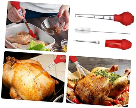 Autumn 4 Pcs Silicone Turkey Seasoning Pump Barbecue Tool