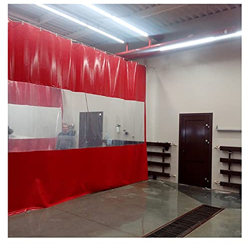 Tenda trasparente per esterni, impermeabile, con perforazioni, ideale per giardini, verande, autolavaggi, magazzini, 1,6 x 2,5 m