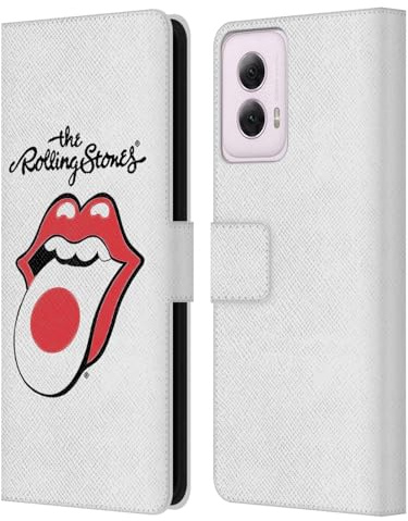 Head Case Designs Officially Licensed The Rolling Stones Japan International Licks 1 Leather Wallet Case Compatible with Motorola Moto G Power (2024)