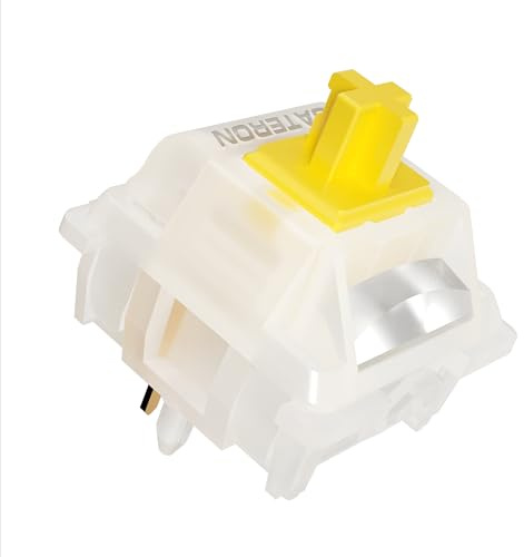 GATERON Milky Yellow Pro V3 tangentbordsbrytare, förluvad linjär 5-stift för alla MX mekaniskt tangentbord (36 st)
