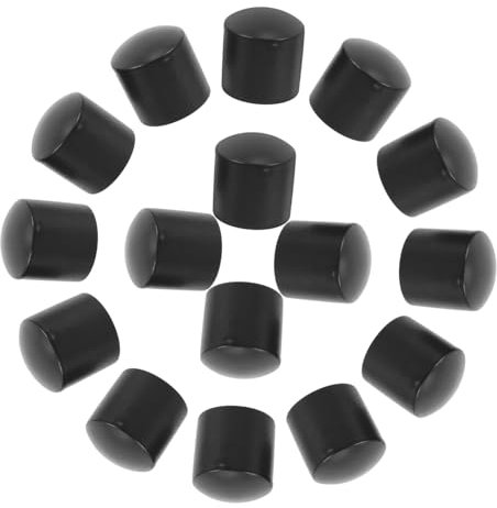 TOGEVAL 50 Stück Zeltstangen Spitzenkappen 16mm Kunststoff Schutzkappen Für Trekkingstöcke Und Campingzubehör Schwarz Sicherheitsschutz Für Outdoor Abenteuer