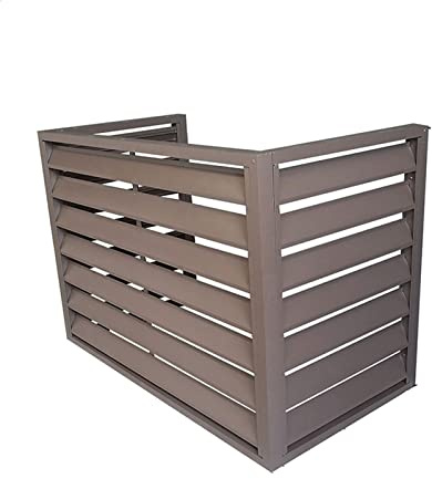 Luftkonditionering och värmepumpsskydd aluminium luftkonditionering och skydd för värmepump, staket för att dölja luftkonditioneringen, mini delat AC-skydd för yttre enhet, mini delat stativ, AC-skydd