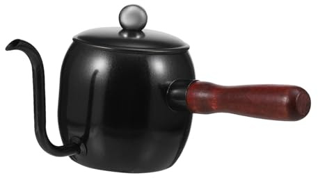 Mobestech Caffettiera Manuale con Beccuccio Acciaio e in Design Ergonomico Antiscivolo e Resistente Ruggine per e Ristoranti