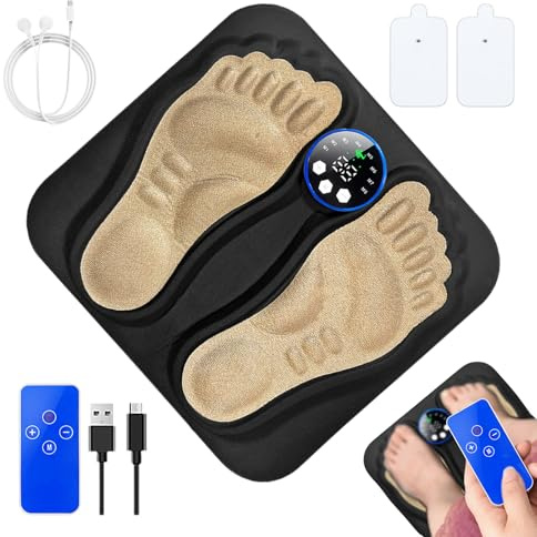 Nkmifeg Dispositivo De Masaje EMS De Pies Con Control Remoto | Dispositivo De Masaje De Pies - Estimulador Eléctrico Portátil Para Adultos Activos