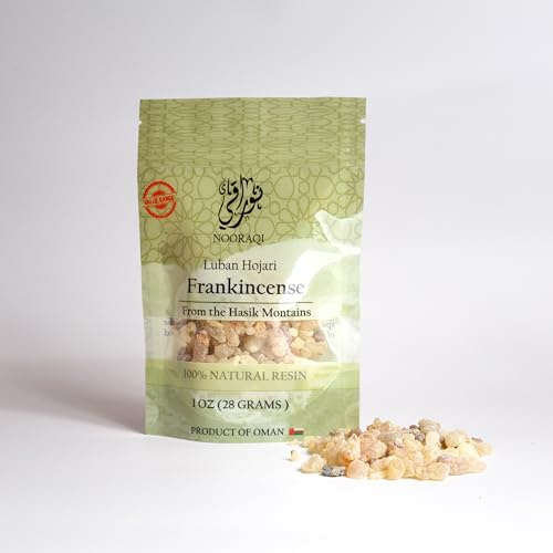 Organic Omani Hojari Frankincense Resin – Raw Boswellia Sacra Natural Incense Tears | Golden Resin for Burning, Aromatherapy & Spiritual Use (Churches & Mosques), Anti-Aging Agent (with Oils)