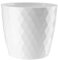 KORAD Cristal Indoor Flower Pot Covers without Drainage Holes | Round Plastic Plant Pots Container for All Houseplants | 9 Modern Colours & 7 Sizes- (White, 12 cm - 4.7 inches)