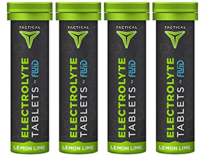Fluid Tactical - 40 Count Effervescent Electrolyte Tablets | Lemon Lime | 320mg Sodium, 160mg Potassium | Dehydration Prevention & Proactive Recovery