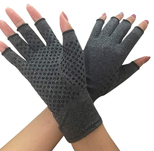 Tlilyy Kompressions Handschuh für Rheuma, Arthrose - Hitze Handschuhe für das Computer Tippen, Schmerz Linderung Bei Arthritischen Gelenken, Männer, Frauen (1 Paar) (L)