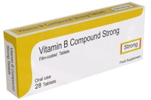 Vitamin B Compound Strong Vegetarian Tablets, 28 Count – High Strength Vitamin B Complex, B1, Vitamin B1, B2, Vitamin B2, B3, Vitamin B3, B6, Vitamin B6, B Vitamins, VIT B Complex, B6 Vitamins