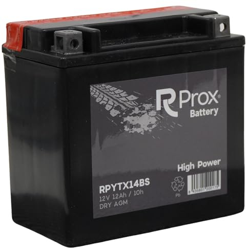 Batería Moto YTX14-BS AGM High Power 12V 12Ah 200Amp. Máximo Poder de Arranque. Made in Europa.