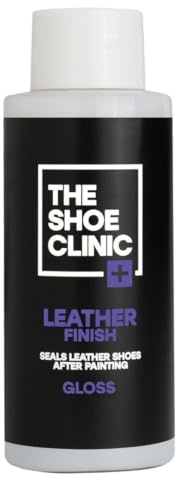 Shoe Clinic Leather Sealer Finish | Protect & Seal a Shoe, Trainer & Boots | Matt, Satin, Gloss | Clear Sealant Finish | Waterproof Top Coat Finishes | Scratch & Crackproof Dye & Paint Finisher (50ml)