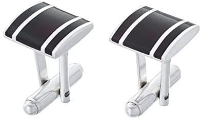 AMBEDORA Herren Sterling-Silber 925 Manschettenknöpfe mit Bernstein, Moderne Form, Naturbernstein Kirsche, Geschenkset