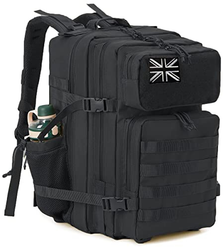 QT&QY Military Tactical Backpacks For Men Army Molle Daypack 25L/35L/45L Lage 3 Day Bug Out Bag Camping Hiking Rucksack With Bottle Holder