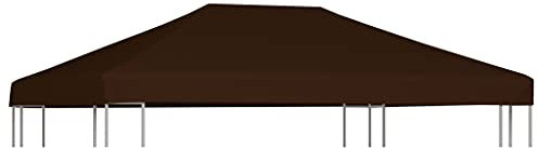 Tidyard Pavillondach Wasserdicht Pavillon Partyzelt Gartenzelt Dachplane 310 g/m² 3x4 m Braun
