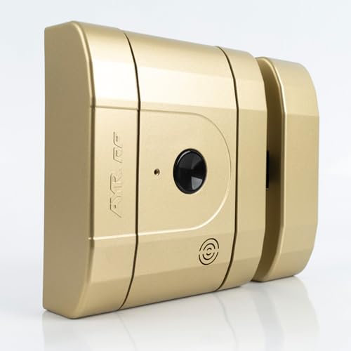 Cerradura electrónica invisible de alta seguridad int_LOCK RF 2. Acabado latón mate.