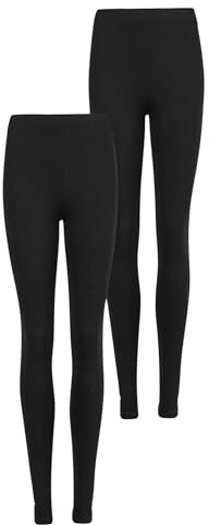 Marks & Spencer Lot de 2 Leggings Taille Haute Noir/Noir UK 8 (EU 36)