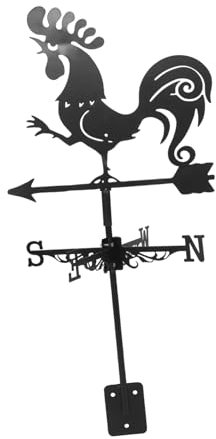 IWOWHERO Décoration De Jardin avec Girouette Forme De Coq Accessoire Extérieur pour Toiture Et Jardin pour Espace Extérieur
