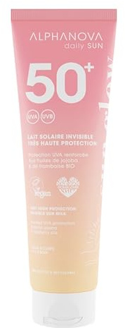 ALPHANOVA DAILY SUN - Lait Solaire SPF50+ invisible - Visage et Corps - Protection UVA renforcée - 150ML Sans trace blanche