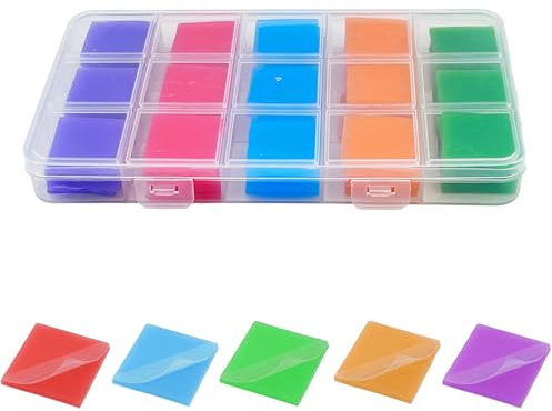 LIRUNQIU Diamond Painting Glue Wax with Storage Box, 105 Pcs High-Strength Wax Clay for 5D Diamond Art, Long-Lasting Diamond Dot Drill Tools for Adults Kids(Colorful)