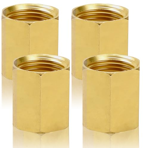 4 stycken mässingsrör, 3/8 tums inre gänghylsa