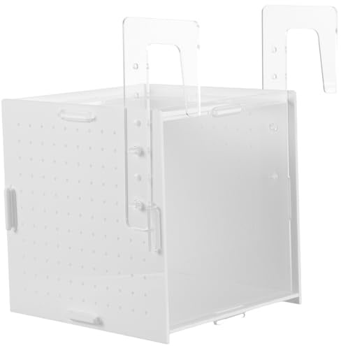PENIKOKO Boîte D’élevage Acrylique 15x15x15 Cm pour Aquarium – Incubateur D’écloserie pour Alevins et Crevettes, Boîte D’isolement Contrôle du Débit D’Eau, Compatible Guppys, Bettas