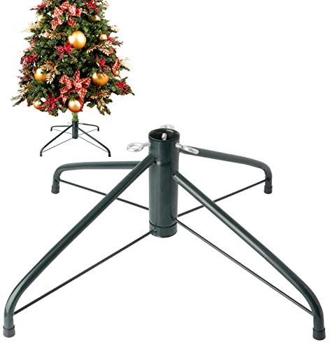 EZYDECOR Christmas Tree Stand Artificial Christmas Stand Base for 4 Ft to 7 Ft Trees Metal Xmas Bracket Holder Base Replacement Green (20.5)