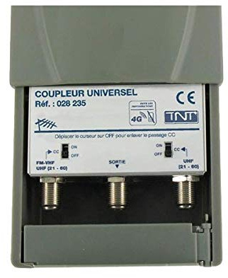 COUPLEUR Universel SEDEA | 2 ENTRÉES (FM – VHF – UHF + UHF)