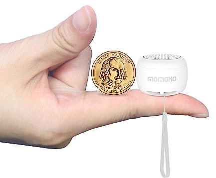 Momoho Mini Lautsprecher，Musikbox Bluetooth Klein-Tragbarer Kleine Soundcore Lautsprecher BTS0011 für Innenräume, Außenseiter und Reisen (Weiß)
