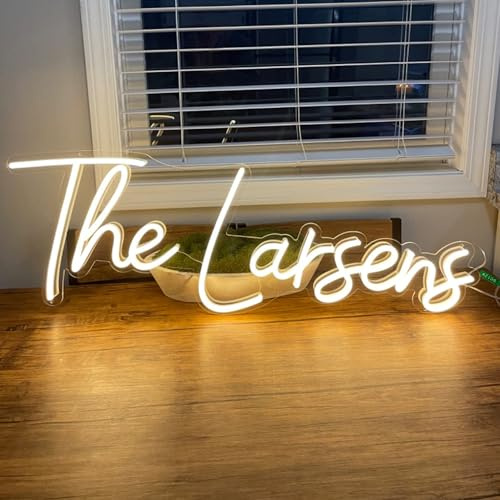 Neon Personnalisable, Haisic LED/RGB Enseigne Lumineuse Personnalisé Prenom Logo pour Enfants Adultes Chambre Murale Décor, Mariage Fête Anniversaire, Bar Boutique Affaires, Cadeaux (25-150cm)