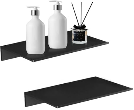 YapitHome 2 Piezas Estantes Metalicas de Pared,Repisas de Pared Dormitorio,Baldas de Pared para Dormitorio,Cocina,BañO,Salón,Oficina