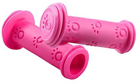 Fahrradgriffe Kinder Fahrrad Griffe Lenkergriffe 1 Paar 22mm Prallschutz Kinderfahrradgriffe rutschfest Weicher Gummi Kinderfahrrad Zubehör für Roller Dreirad Kinder Laufrad Kinderfahrrad (Pink)