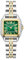 Szaikyri Klassisches Quadrat Damenuhr mit römischen Ziffern Damenkleiduhren Armbanduhr Damen (Silver&Gold-Green)