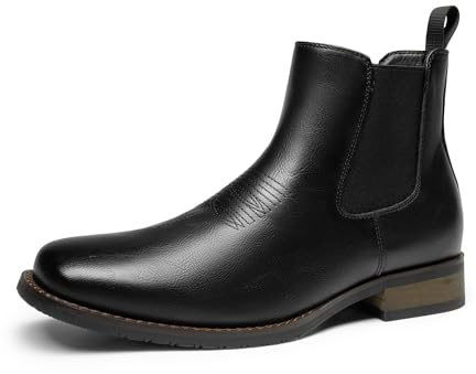 Bruno Marc Men's Chelsea Ankle Boots | Work and Fashion, Walking and Comfort Casual Business Leather Shoes