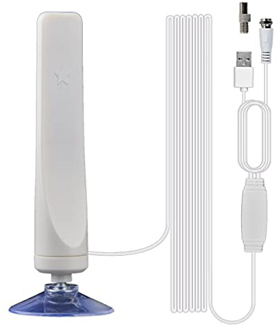 Fuhjythy Indoor Digital HDTV Antenna TV 50 Miles Range Radius Amplifier DVB-T2 Clear Satellite Dish Signal Receiver Aerial