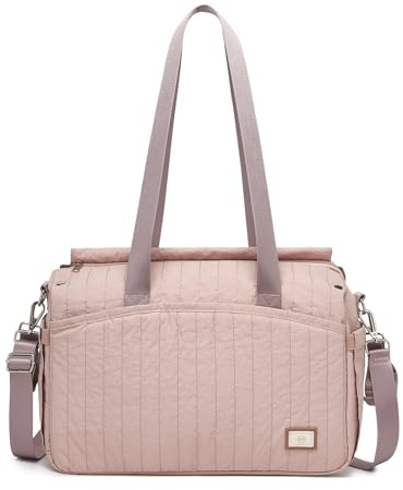 Miss Lulu Borsa Fasciatoio Neonato per Passeggino, Impermeabile Multifunzionale con Ganci per Passeggino, Borsa Cambio Mamma, Adatta per Parto/Ospedale/Viaggi/Shopping, Grande Capacità (Rosa)