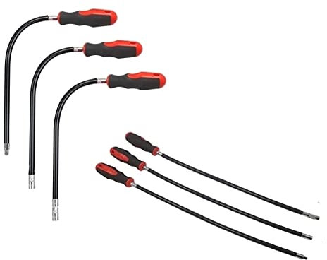 Cacciaviti/portainserti/portabussole/giraviti flessibili 60 cm Set 3 pz